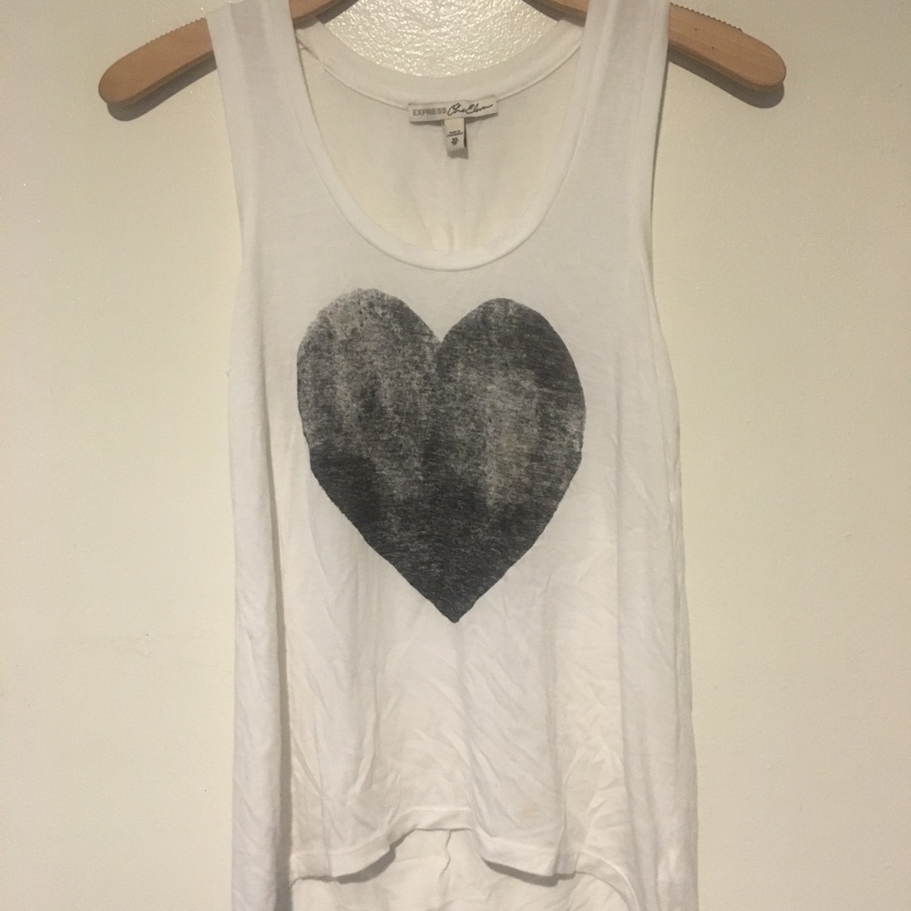 Express Heart Hi-Lo Tank Top